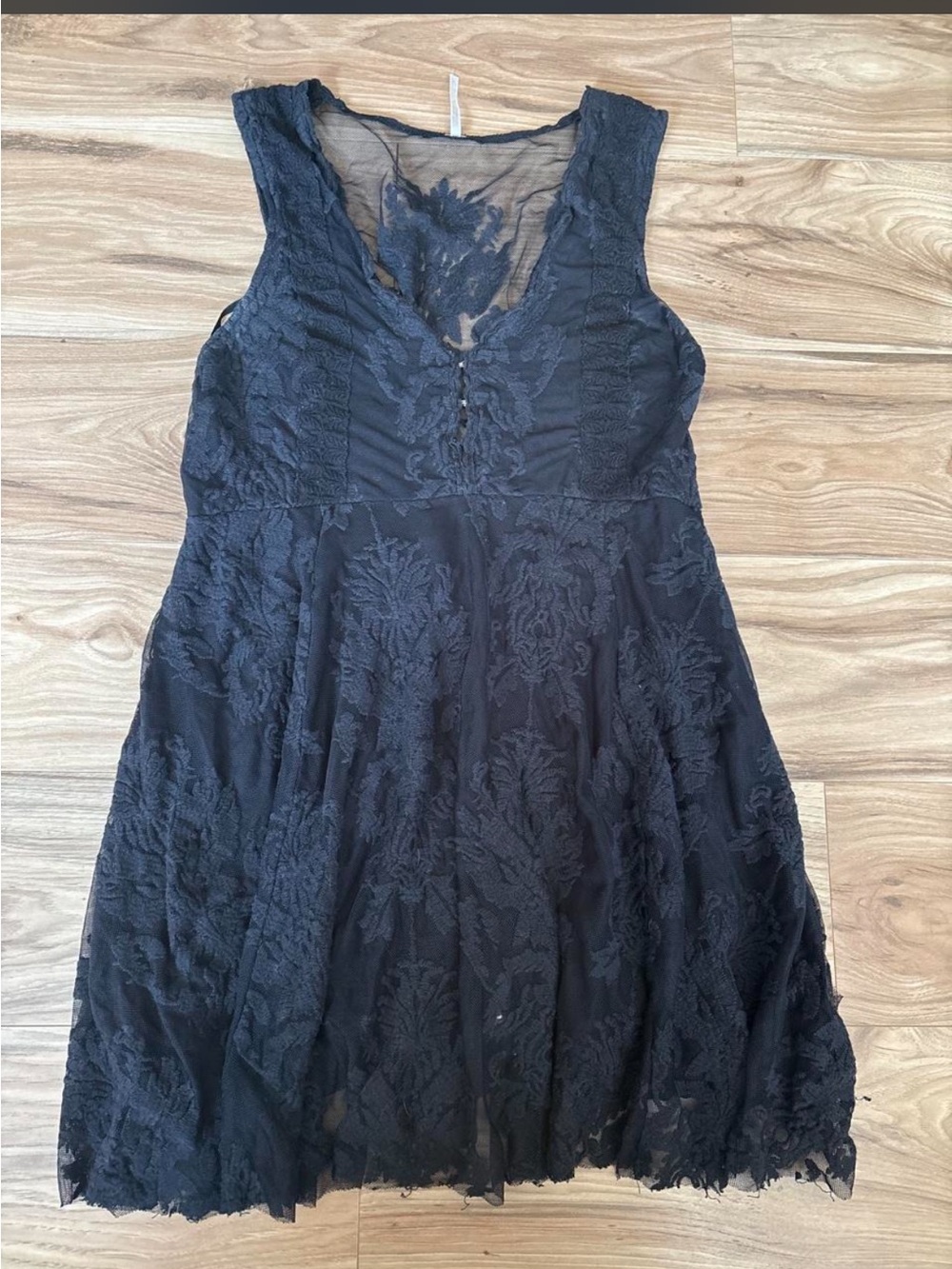 Free People Lace Black Mini Dress